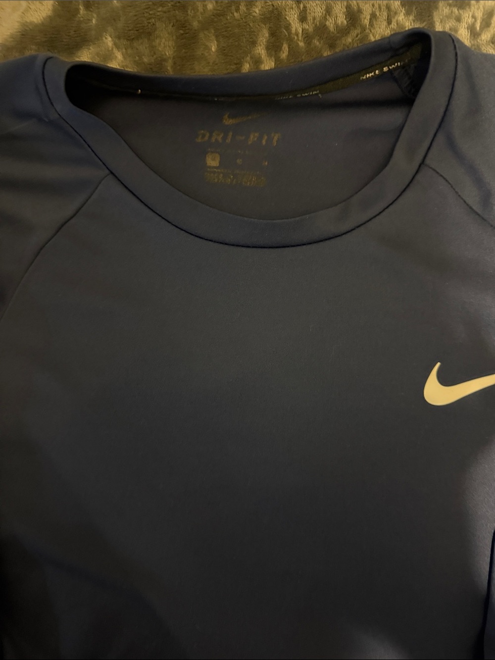 Nike Navy and Gold Athletic Tee